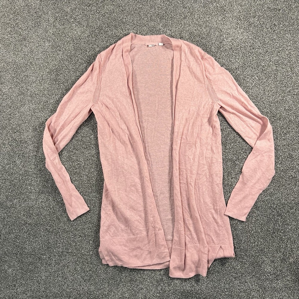 GAP Womens XS Pink Open Front Longline Cardigan Lightweight Sweater